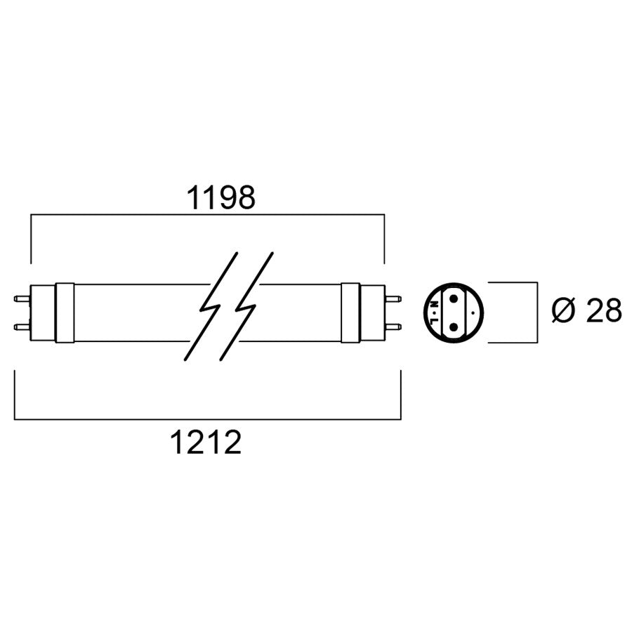 LED Röhre T8 | 1200 mm | Ersatz für 36W | für KVG & AC | Verfügbar in Warmweiß, Neutralweiß & Tageslichtweiß
