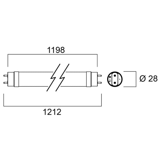 LED Röhre T8 | 1200 mm | Ersatz für 36W | für KVG & AC | Verfügbar in Warmweiß, Neutralweiß & Tageslichtweiß