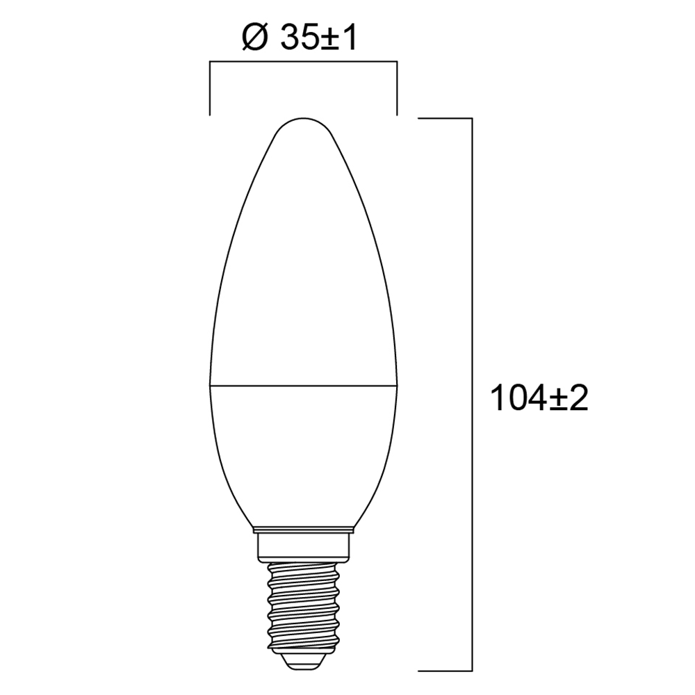 LED Kerze E14 | Warmweiß | Matt | 25-40W Ersatz