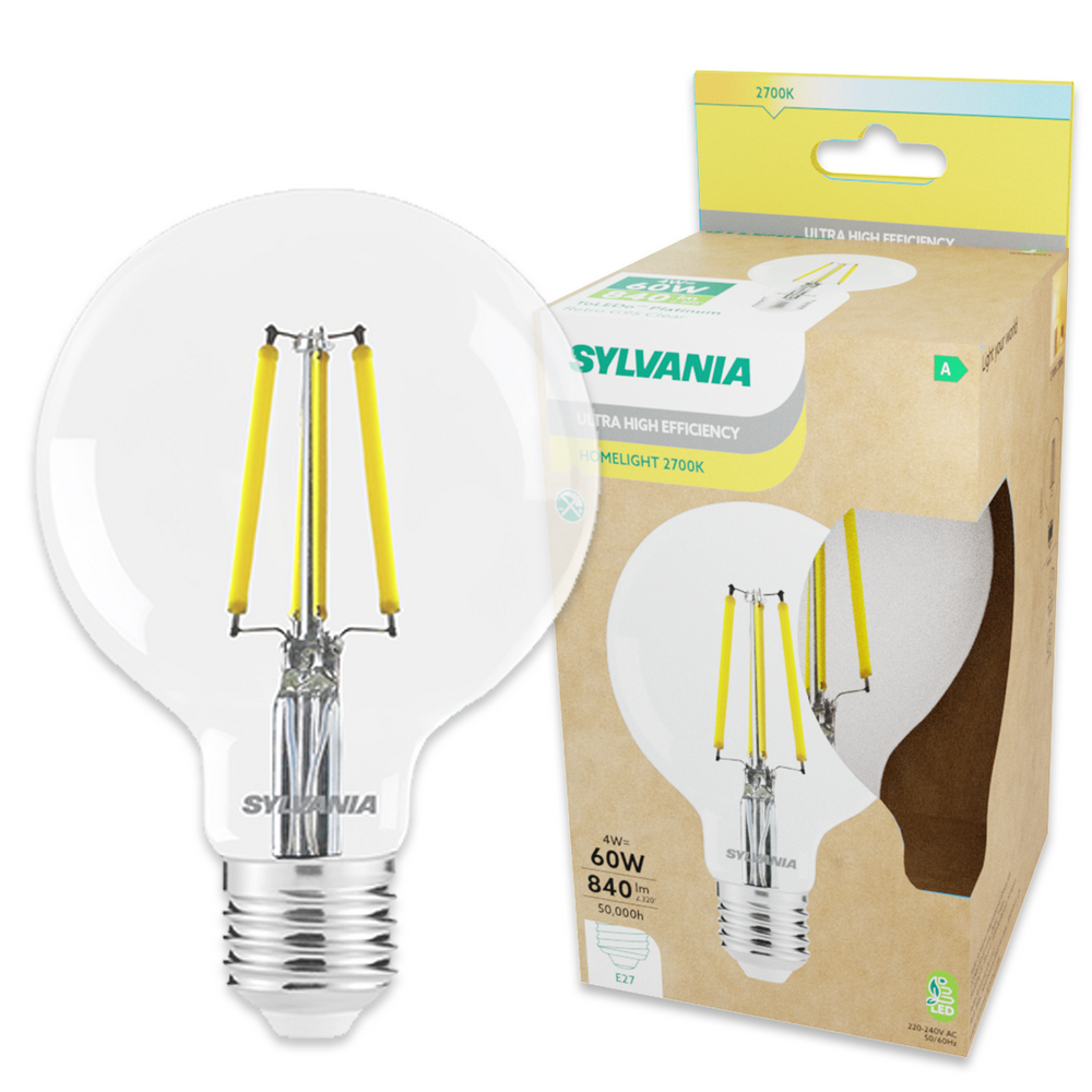 LED Lampe | Effizienzklasse A | E27 | Warmweiß | G95-Form | 60W Ersatz