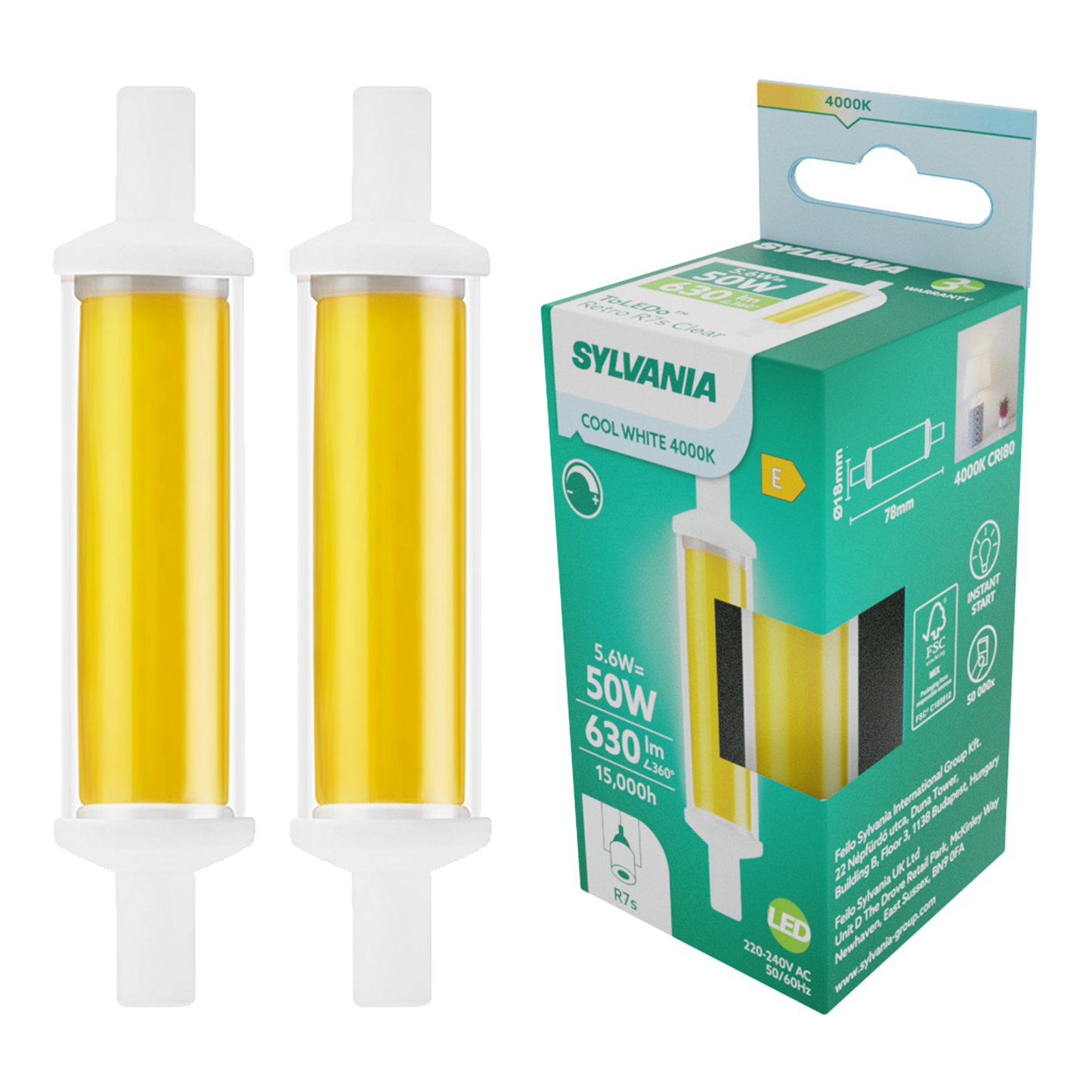 R7s LED Lampe | 78 - 118 mm | 50-100W Ersatz | Warmweiß