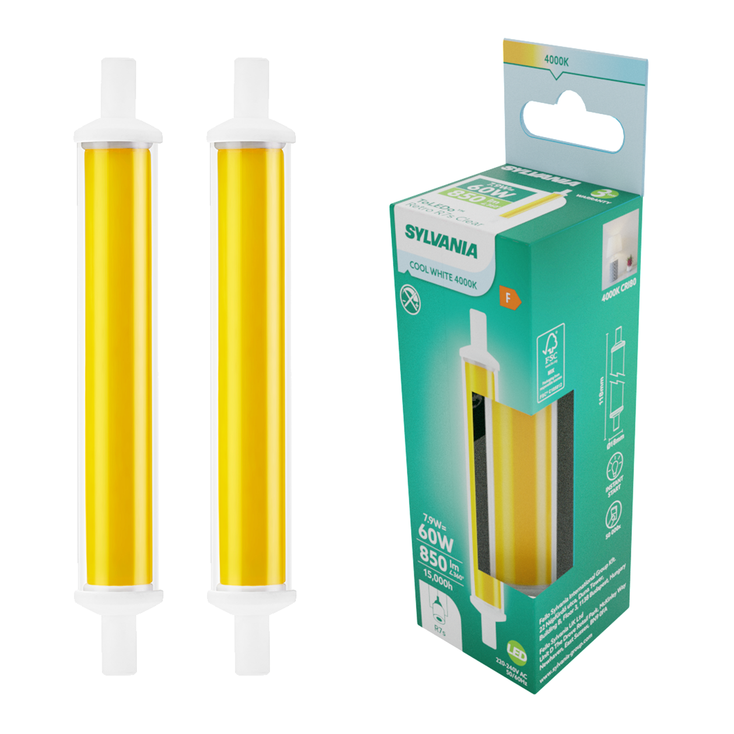 R7s LED Lampe | 78 - 118 mm | 50-100W Ersatz | Warmweiß