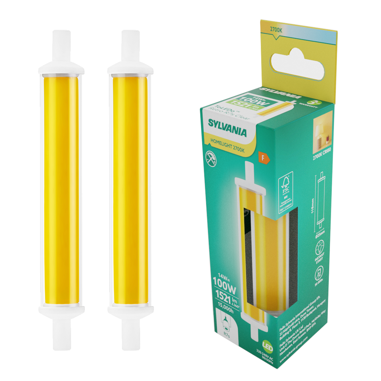R7s LED Lampe | 78 - 118 mm | 50-100W Ersatz | Warmweiß