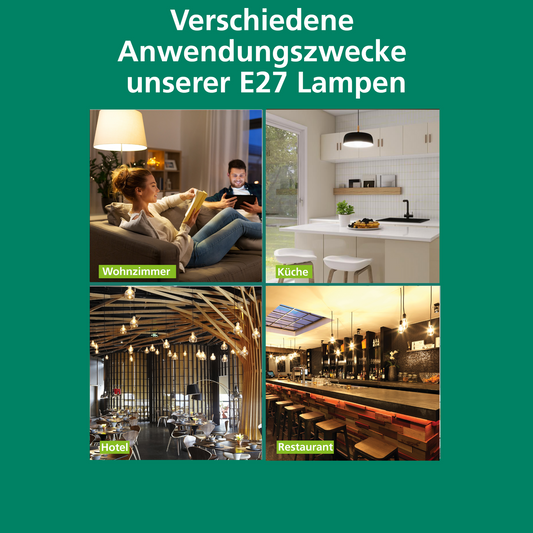 LED Lampe E27 | Warmweiß & Neutralweiß | Filament Design | 40W, 60W, 75W Ersatz