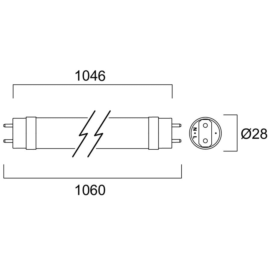 LED Röhre T8 | 1045 mm | Ersatz für 38W | für KVG & AC | Neutralweiß 4000K