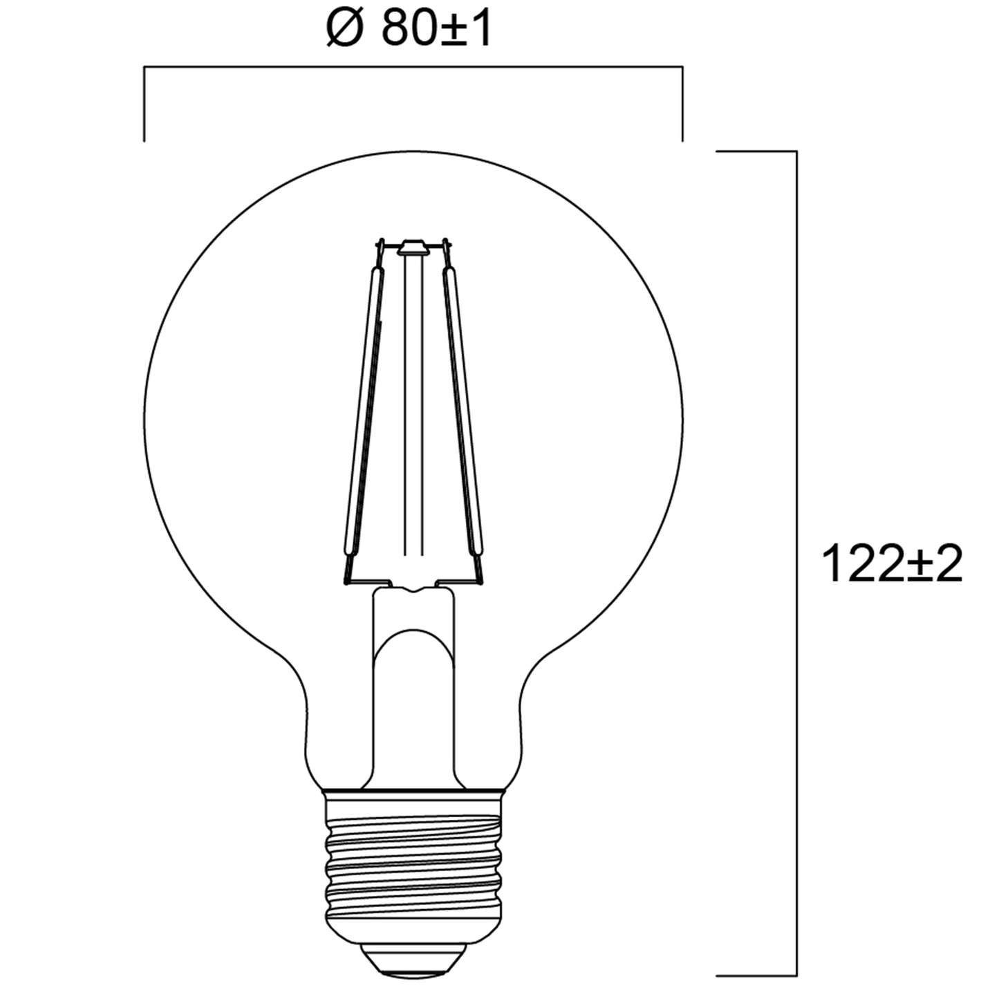 LED Lampe E27 | Kugelform | Warmweiß | 50W Ersatz