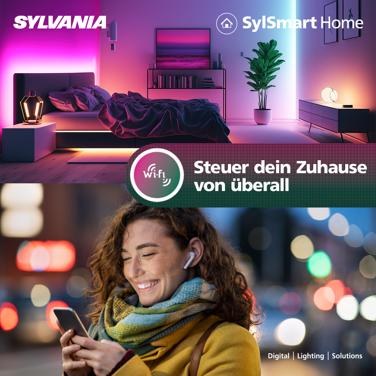 LED Deckenleuchte Smart | Einstellbarer Farbton | Abhängung möglich