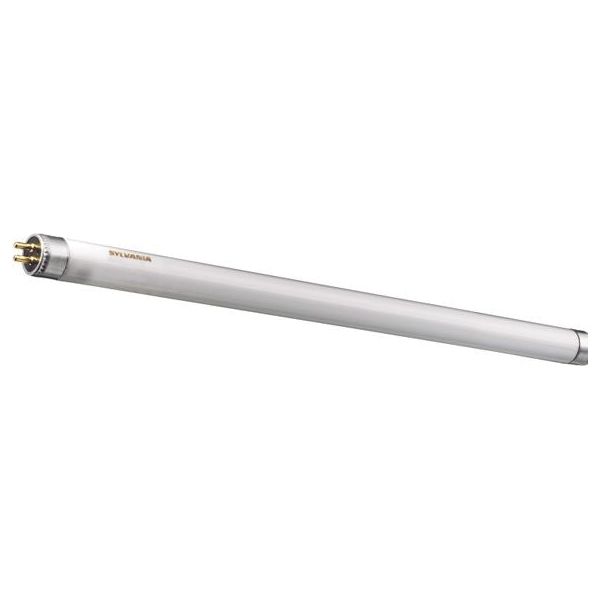 SYLVANIA T5 Leuchtstoff-Lampe, G5 Sockel, 13 Watt / 880 Lumen, Warm White (3000K), 10000h Lebensdauer, Lineare Form, 16mm Durchmesser, 525mm Länge, Weißer Kolben, dimmbar