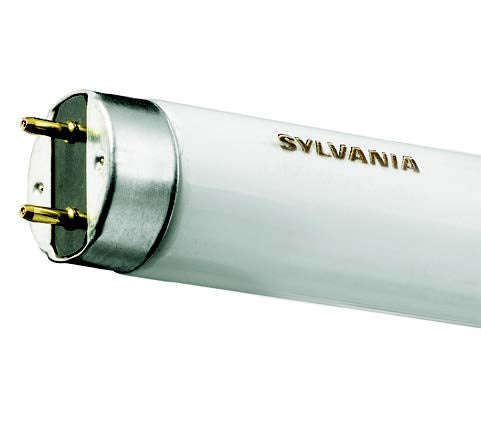 SYLVANIA T8 Leuchtstoff-Lampe, G13 Sockel, 15 Watt / 950 Lumen, Cool White (4000K), 20000h Lebensdauer, Lineare Form, 26mm Durchmesser, 450mm Länge, Weißer Kolben, dimmbar, 1er Pack