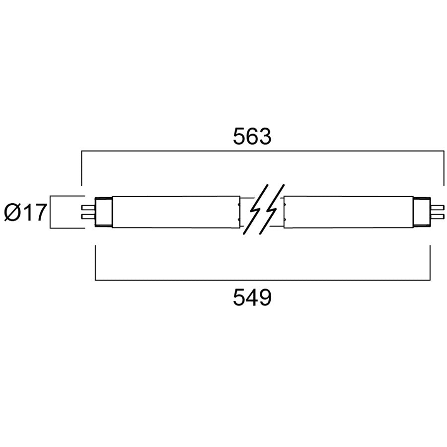 LED Röhre T5 | 550 mm | Ersatz für 14W | Nur für EVG | Neutralweiß