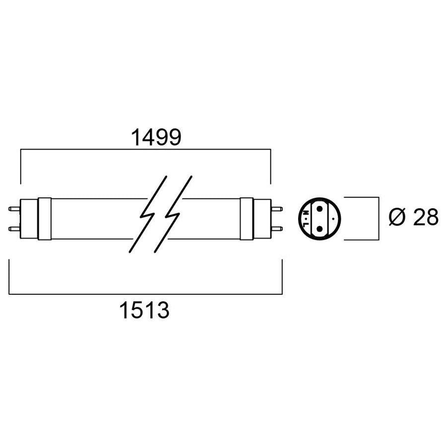 LED Röhre T8 | 1500 mm | Ersatz für 58W | für KVG & AC | Verfügbar in Warmweiß, Neutralweiß & Tageslichtweiß