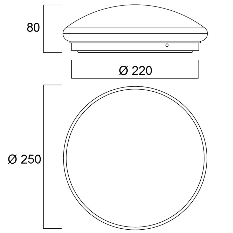 LED Deckenleuchte / Wandleuchte | Ø 33 cm | Warmweiß & Neutralweiß einstellbar