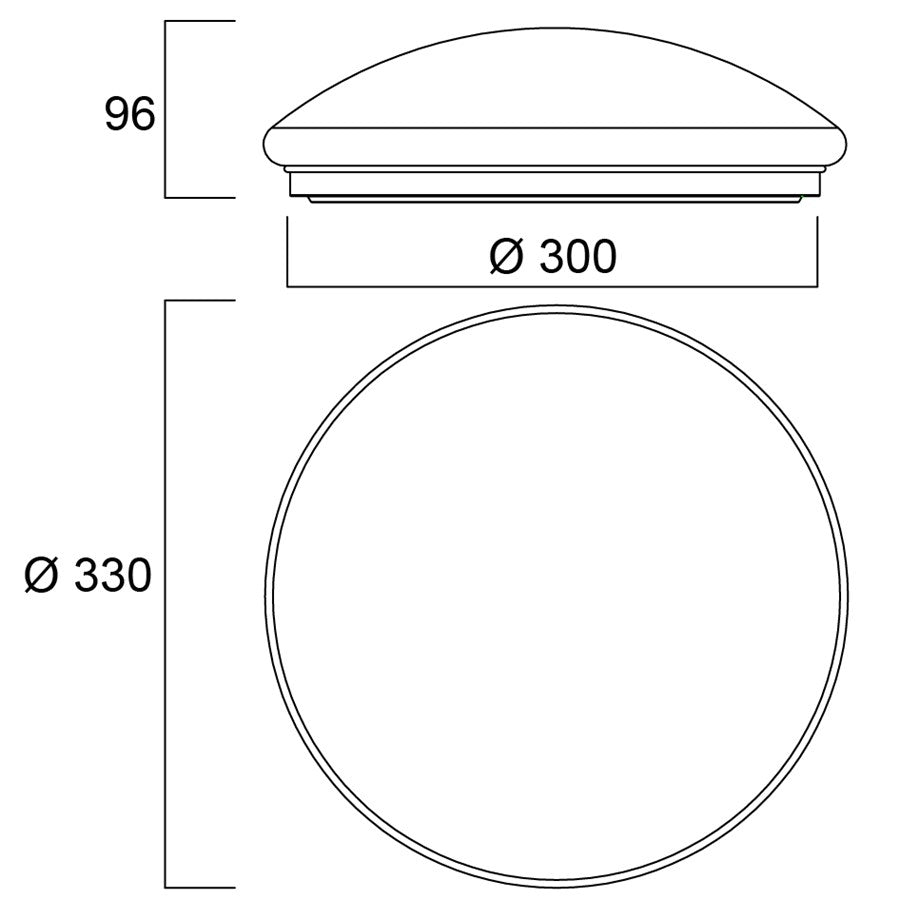 LED Deckenleuchte / Wandleuchte | Ø 33 cm | Warmweiß & Neutralweiß einstellbar