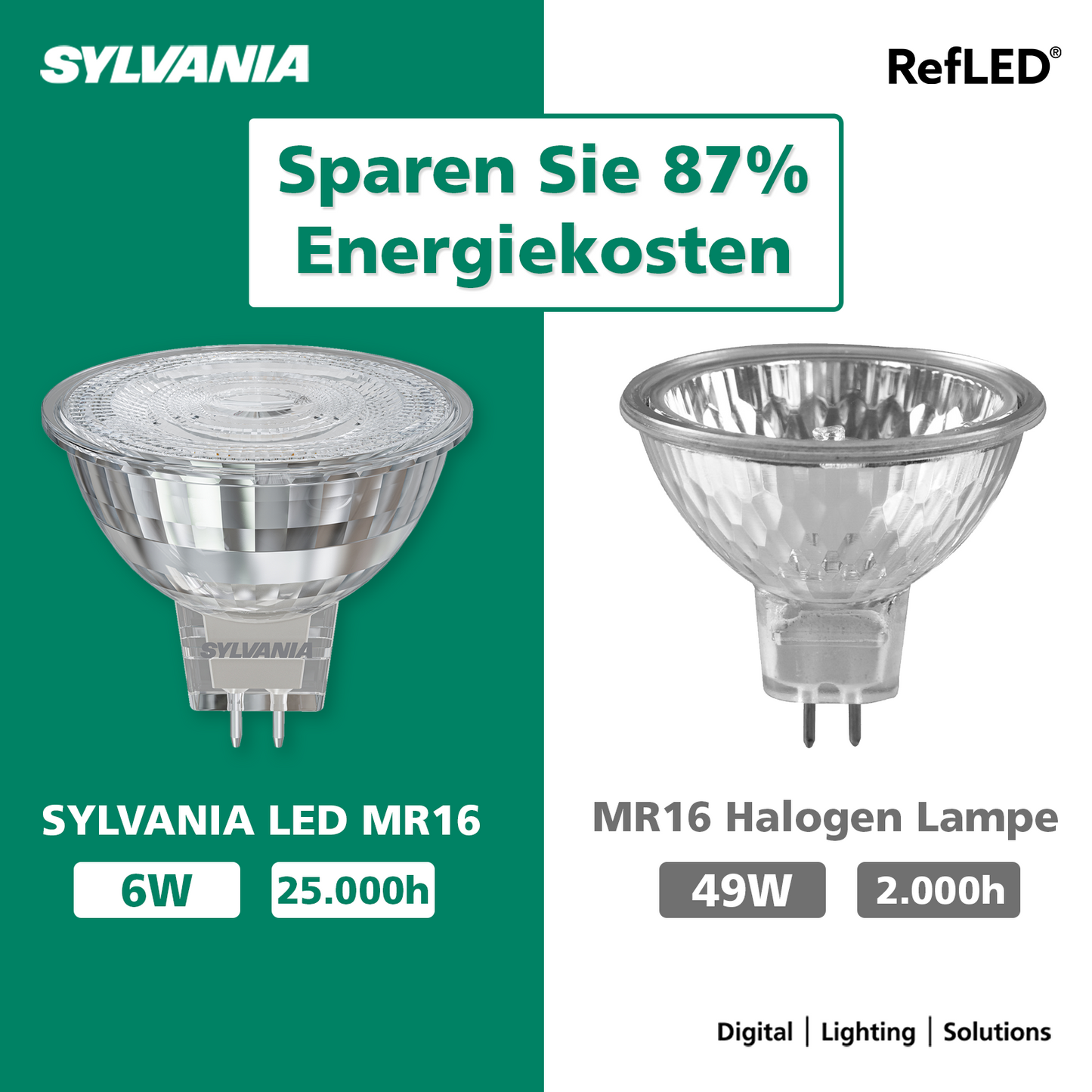 MR16 LED Lampe | 425 - 600 Lumen | Warmweiß