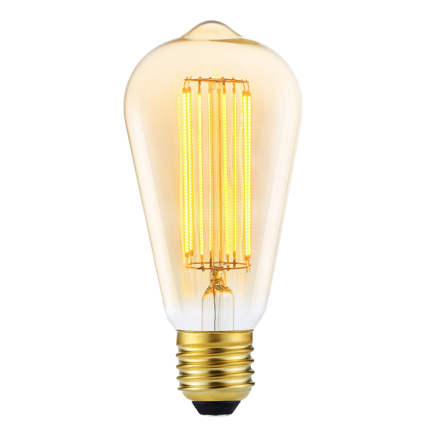 Retro Vintage LED Lampe | Birnenform / Kugelform | Gold / Dunkel | E27 | dimmbar