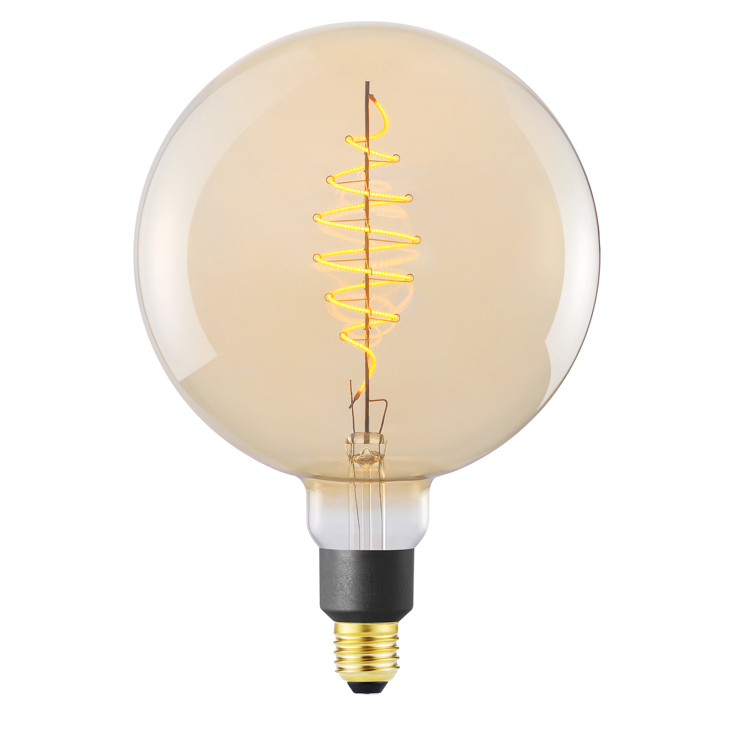 Retro Vintage LED Lampe | Birnenform / Kugelform | Gold / Dunkel | E27 | dimmbar