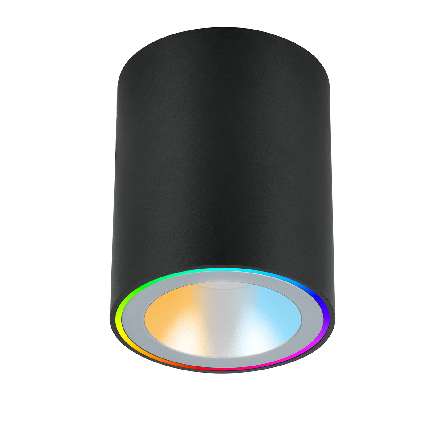 LED Aufbauspot mit RGB Ring | dimmbar | Warmweiß - Tageslichtweiß