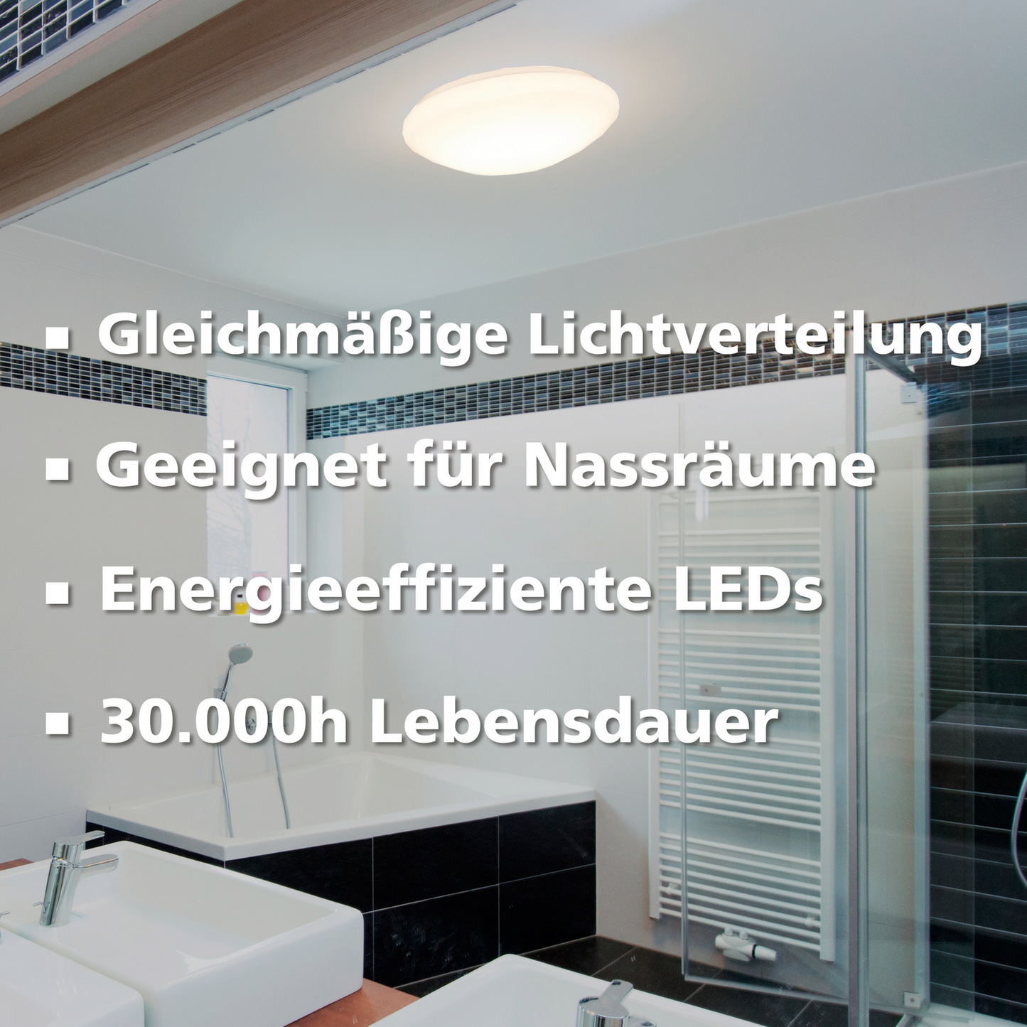 LED Deckenleuchte / Wandleuchte | Ø 33 cm | Warmweiß & Neutralweiß einstellbar