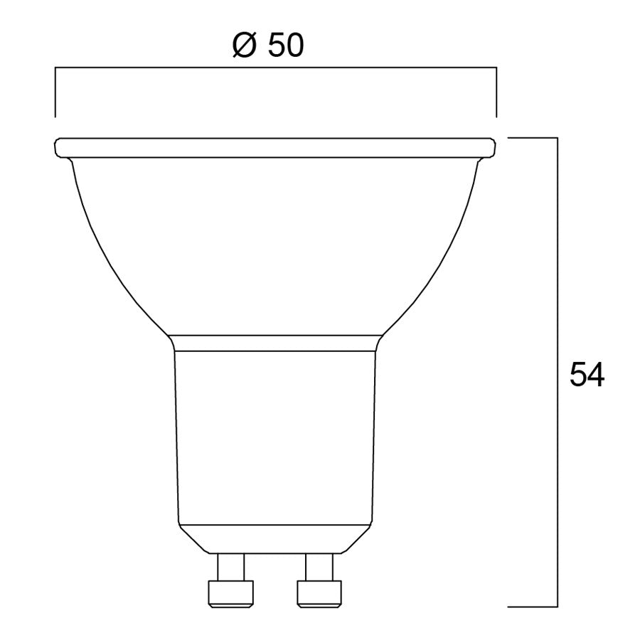 LED Lampe | Effizienzklasse A | GU10 | Warmweiß | ES50