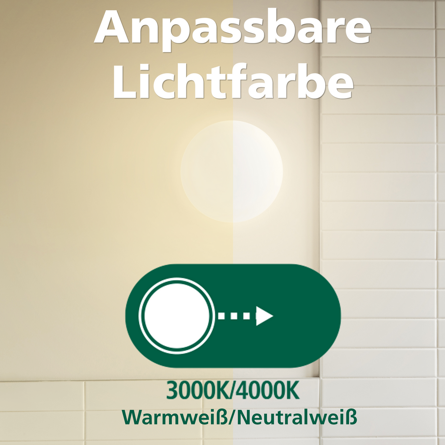 LED Deckenleuchte / Wandleuchte | Ø 33 cm | Warmweiß & Neutralweiß einstellbar