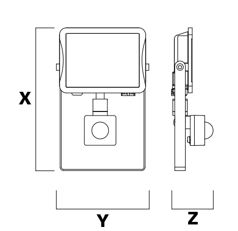 LED Stahler mit Bewegungssensor | Außenbereich | 1.000-5.000 Lumen | IP65