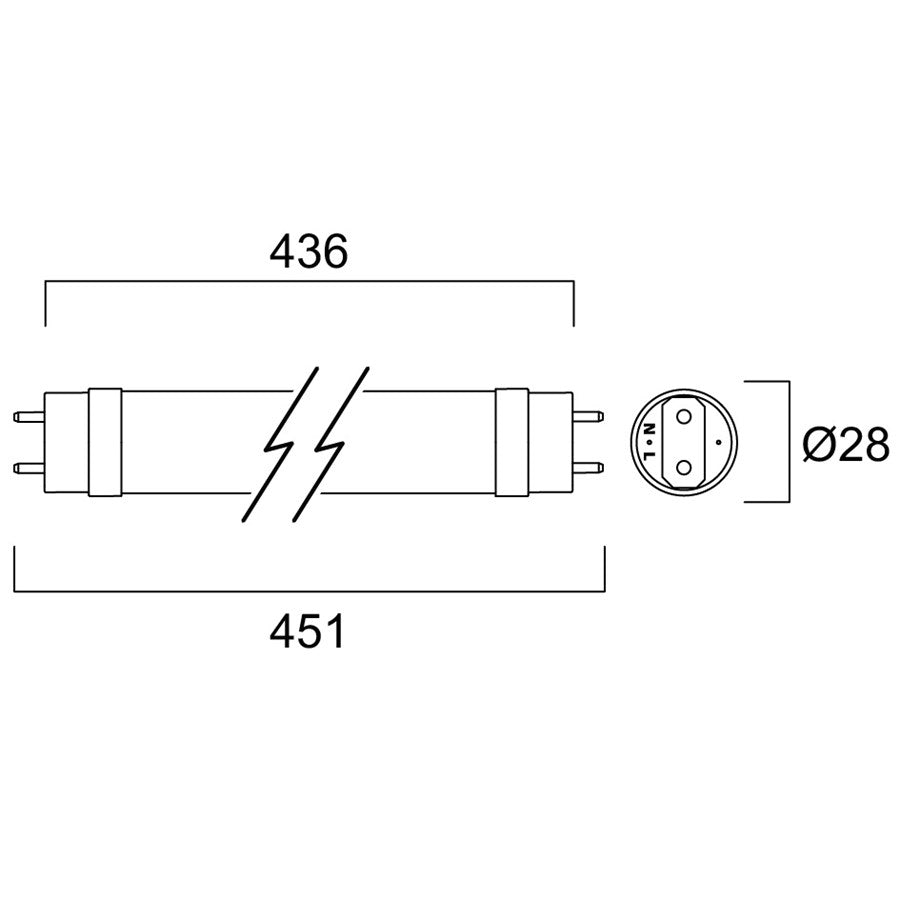 LED Röhre T8 | 438 mm | Ersatz für 15W | für KVG & AC | verfügbar in Warmweiß, Neutralweiß & Tageslichtweiß