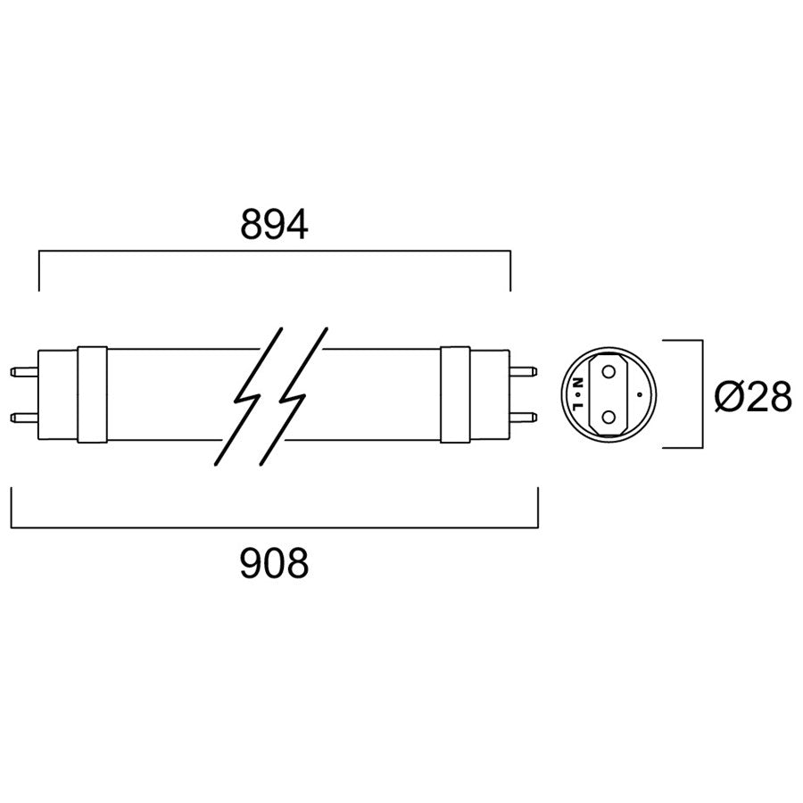 LED Röhre T8 | 894 mm | Ersatz für 30W | für KVG & AC | verfügbar in Warmweiß, Neutralweiß & Tageslichtweiß