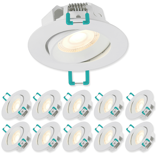 LED Einbaustrahler 230V | 3er & 10er Pack | Warmweiß | Ø 68 mm | Schwenkbar