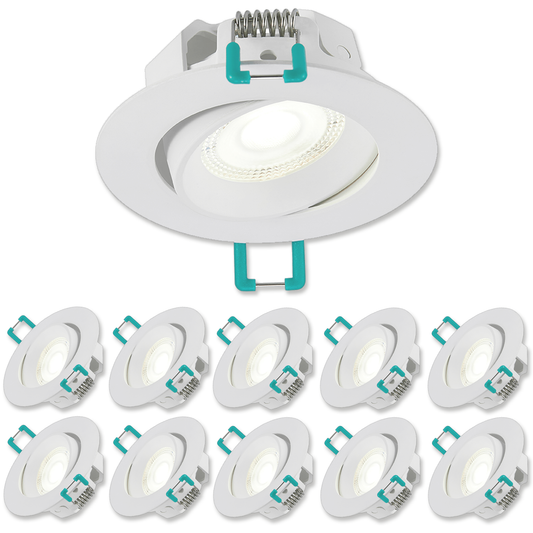 LED Einbaustrahler 230V | 10er Pack | Neutralweiß | Ø 68 mm | Schwenkbar