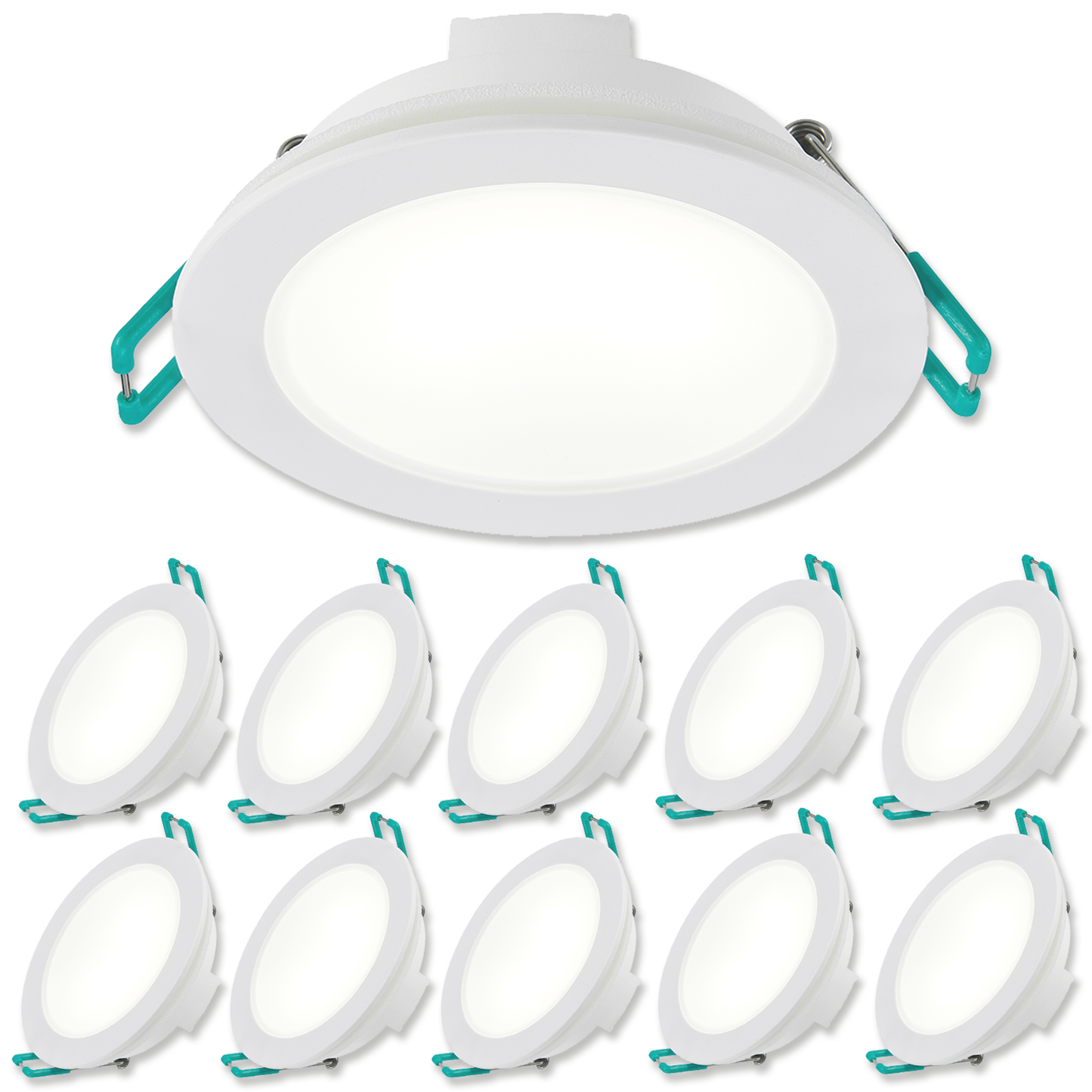 LED Einbaustrahler 230V | 10er Pack | Neutralweiß | Ø 68 mm | IP65